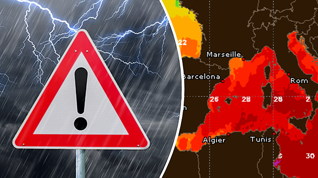 El mar Mediterráneo ha acumulado una enorme cantidad de calor durante los meses estivales, un factor que puede favorecer el desarrollo de tormentas severas.