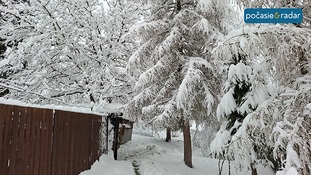 Zimná zasnežená krajina.