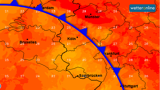 Wetterfront bringt kühlere Luft im Westen und Südwesten