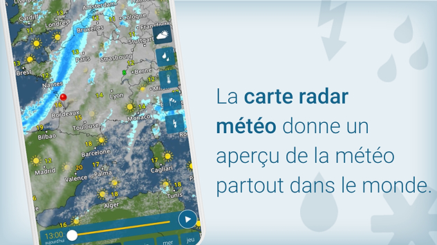 La carte radar météo donne un aperçu de la météo partout le monde.