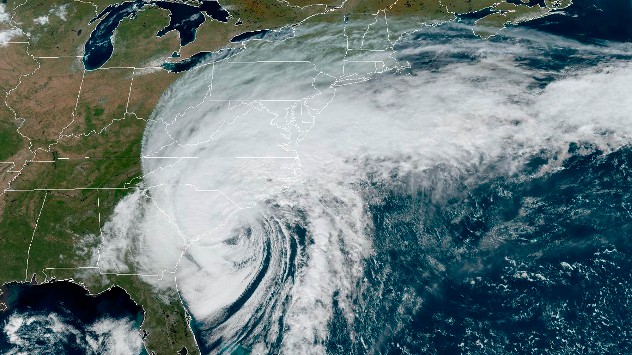 Hurricane Ian over the South Carolina coast on 30th Sepember 2022.