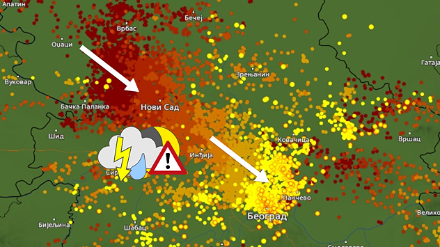 Munje duž trase oluje