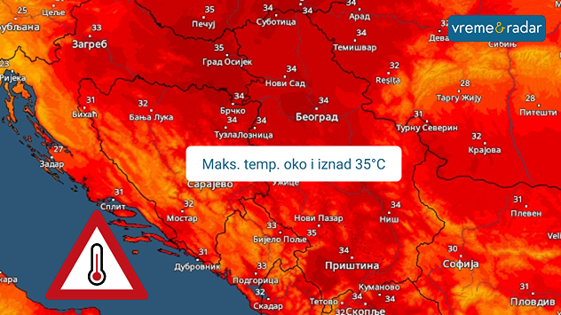 Vruće do vikenda