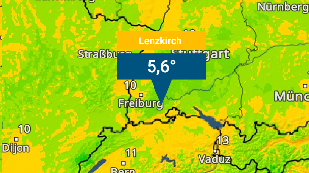 TemperaturRadar: Tiefstwerte unter 10 Grad am Donnerstagmorgen