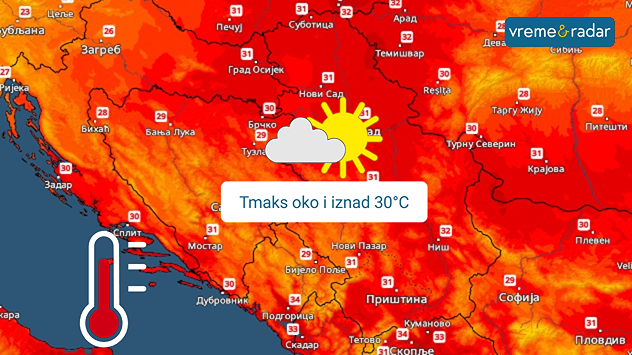 Toplo u petak i subotu