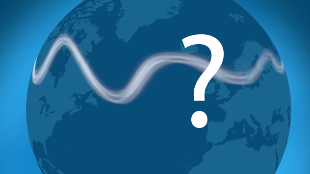 Der Jetstream: Als Starkwindband in etwa 10 Kilometer Höhe schlängelt er sich um den Globus. 