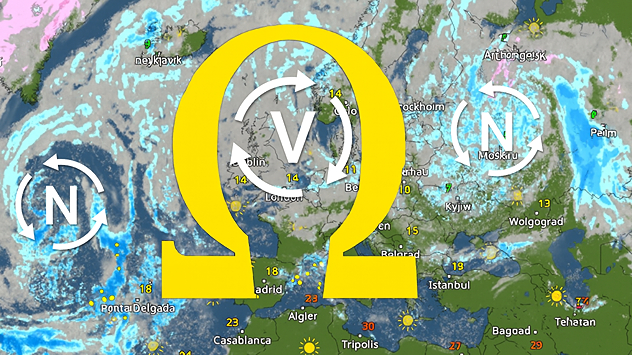 Omega bloking nad Evropom