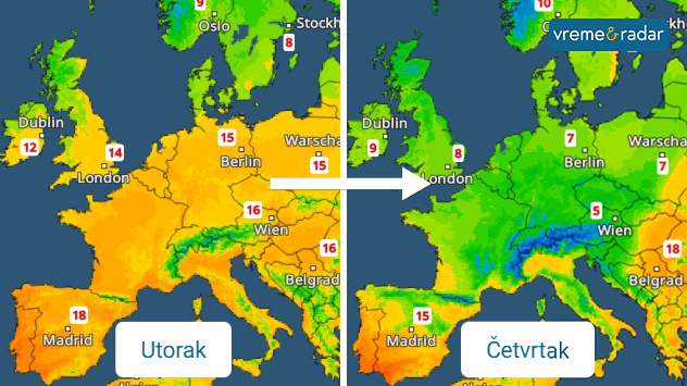 Zahlađenje od srede