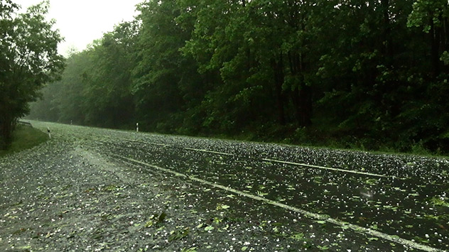 Hagelschlag im Harz