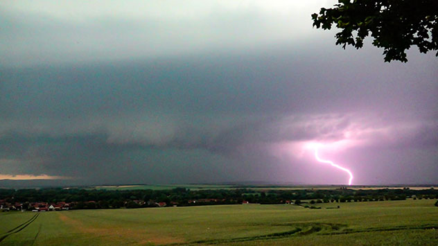Blitzspektakel bei Quedlinburg