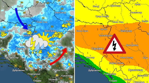 Promena vremena u ponedeljak