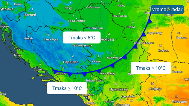 Temperatura u subotu