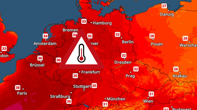 Große Hitze am Freitag in Deutschland.