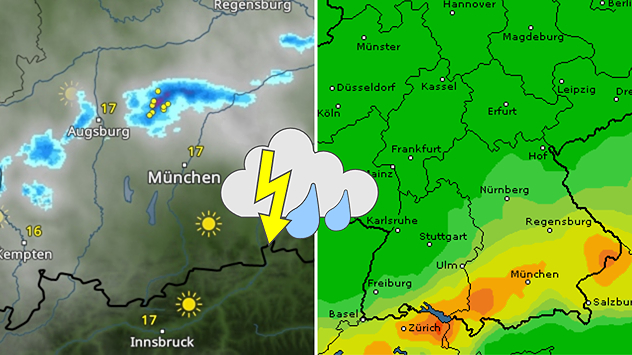 Im Süden Bayerns können sich am Abend einzelne Gewitter bilden.