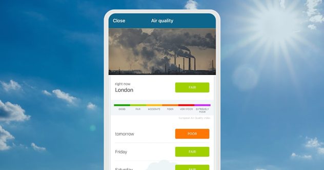 Check the AQI inside the app for your location now!