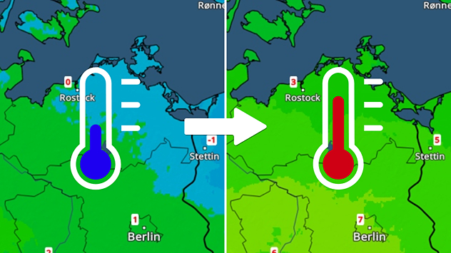 Zur Wochenmitte setzt sich auch auf Rügen Tauwetter durch.