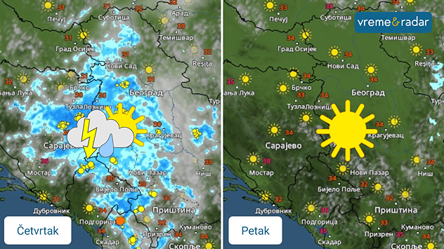Vreme u četvrtak i petak