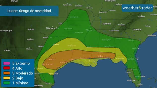 Monday's severe risk puts over 13 million people at risk - from central Texas through the Florida Panhandle