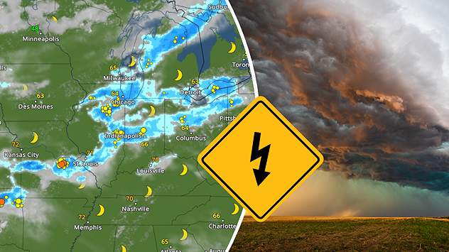 Severe thunderstorms are expected to develop in parts of the Midwest this afternoon and continue into tonight, with the potential for large hail and damaging wind gusts.