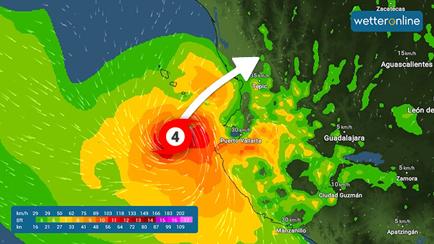 Hurrikan ROSLYN im WindRadar