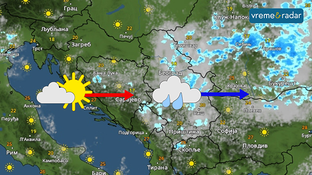 Prestanak kiše i razvedravanje