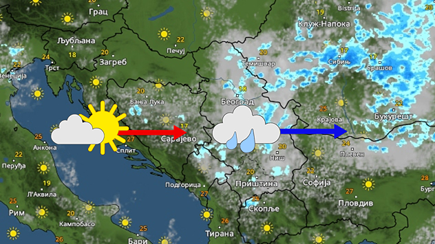 Prestanak kiše i razvedravanje