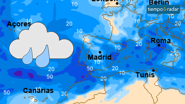 Se espera lluvia en casi todos los puntos de España en algún momento de lo que queda de año. 