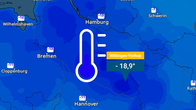 Fast bis auf minus 20 Grad sank das Thermometer im niedersächsischen Wittingen