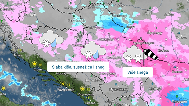 Susnežica i sneg u četvrtak