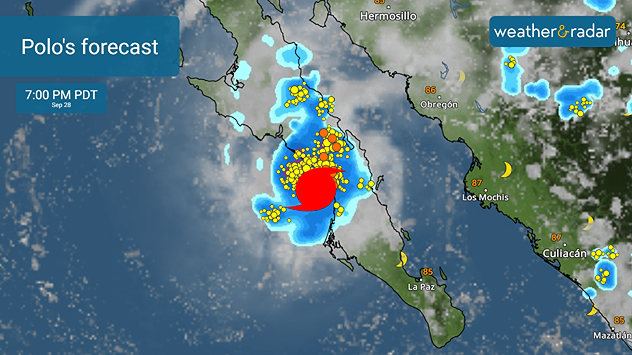 Hurricane Polo is set to make landfall late Monday evening in the Baja-California.