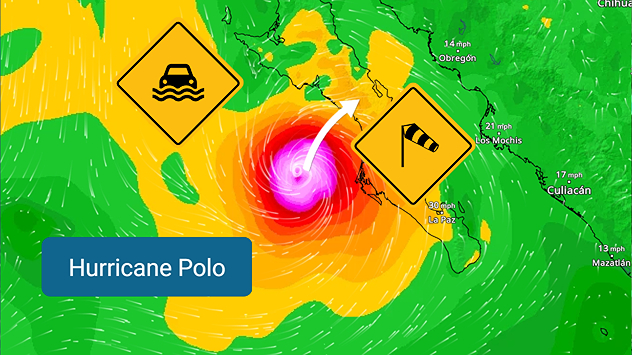 Hurricane Polo is set to make landfall in the Baja-California.