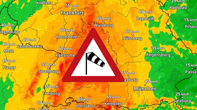 Sturmgefahr im Südwesten am Donnerstagmorgen