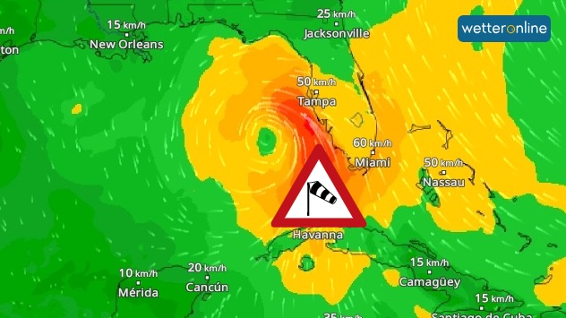 WindRadar zeigt Tropensturm DEBBY