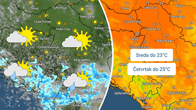 Osetno toplije, lokalno s kišom