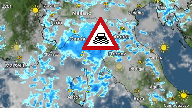 Viel Regen in Norditalien - Unwettergefahr steigt