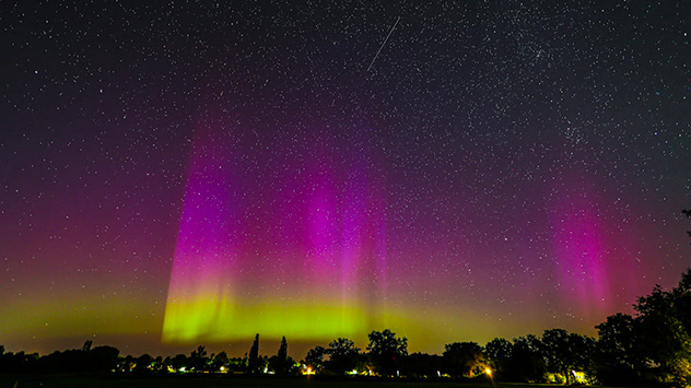 © Marcel Becker via WetterMelder Deutschland Polarlichter und Sternschnuppen