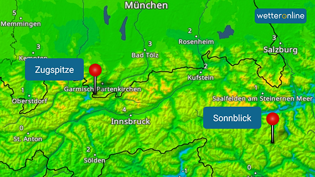 TemperaturRadar für die Alpen