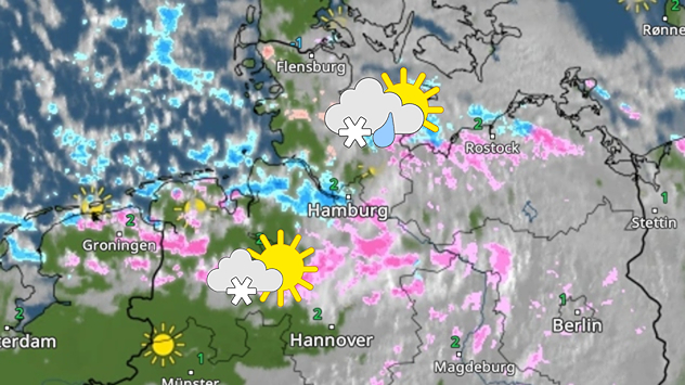 Schauermuster ähnelt Streuselkuchen im WetterRadar