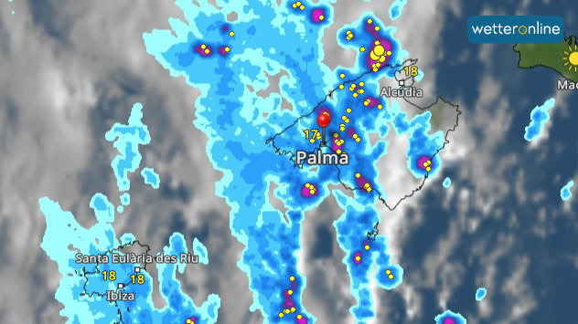 Das WetterRadar um 10 Uhr am Samstag. 