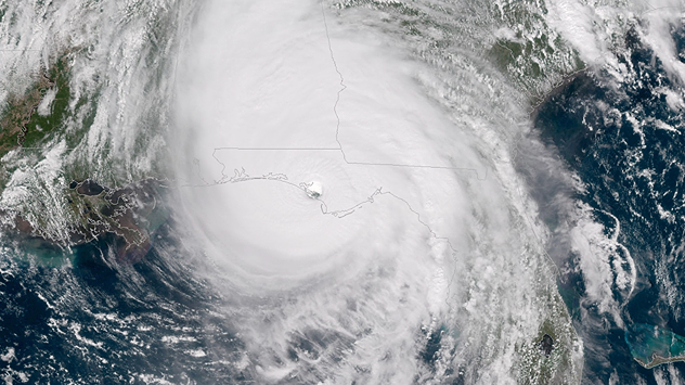 Hurricane Michael makes landfall on October 10, 2018.