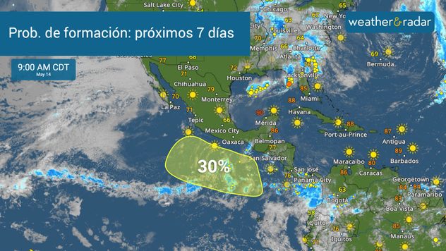 The shaded area denotes the potential formation area of a tropical cyclone over the next 7 days. 