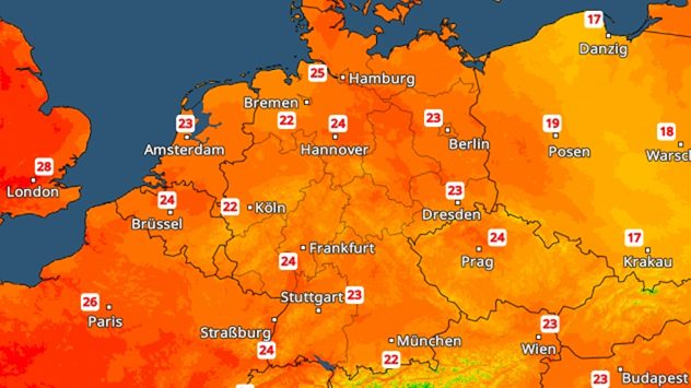 TemperaturRadar Höchstwerte