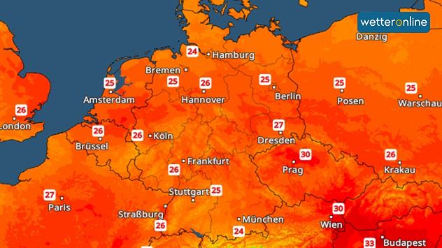 TemperaturRadar Montag