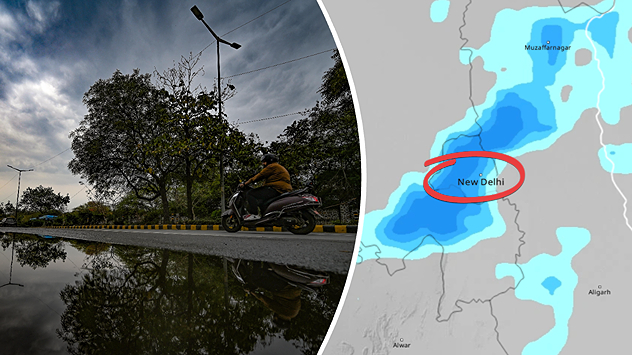 Rain in Delhi in the last week of March