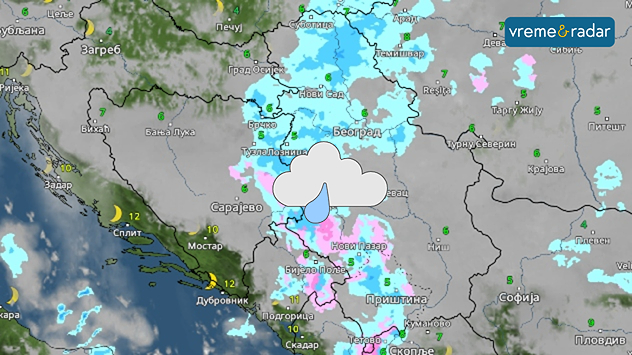 Slabe padavine u nedelju