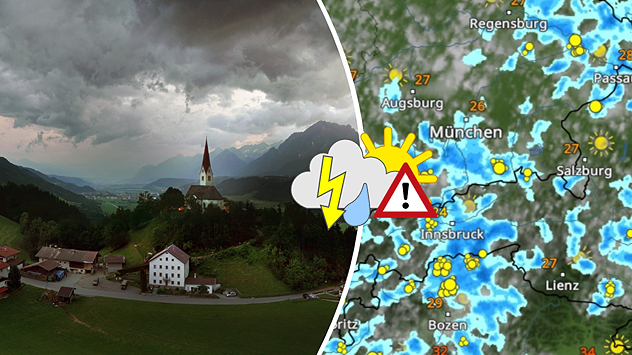 Erneut drohen in den Bergen lokal heftige Gewitter.