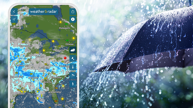 Heavy rain across East