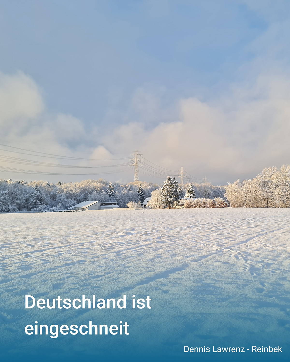 : Weite Schneelandschaft bei Reinbek