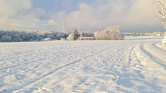 Weite Schneelandschaft bei Reinbek