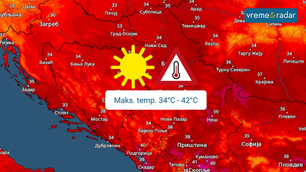 Sunčano i vruće u petak